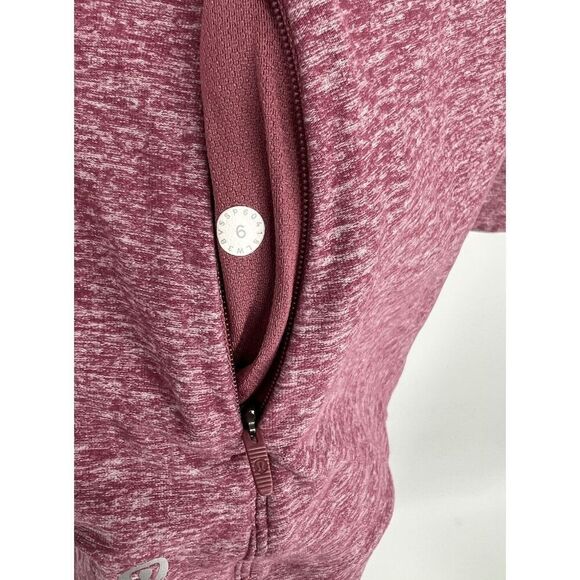 LULULEMON ATHLETICA Runderful Long Sleeve Heathered Misty Merlot Red Size 6 - Picture 6 of 6